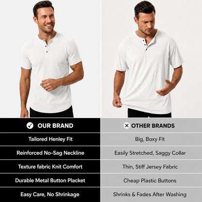 Men's Stylish Muscle Henley Shirt