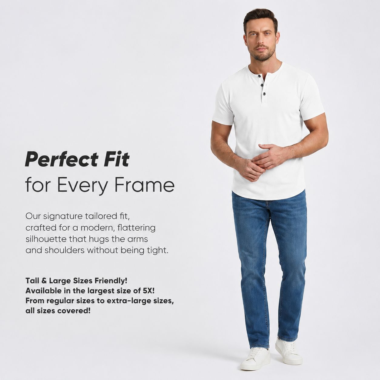 Men's Stylish Muscle Henley Shirt