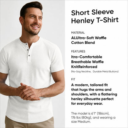 Men's Stylish Muscle Henley Shirt