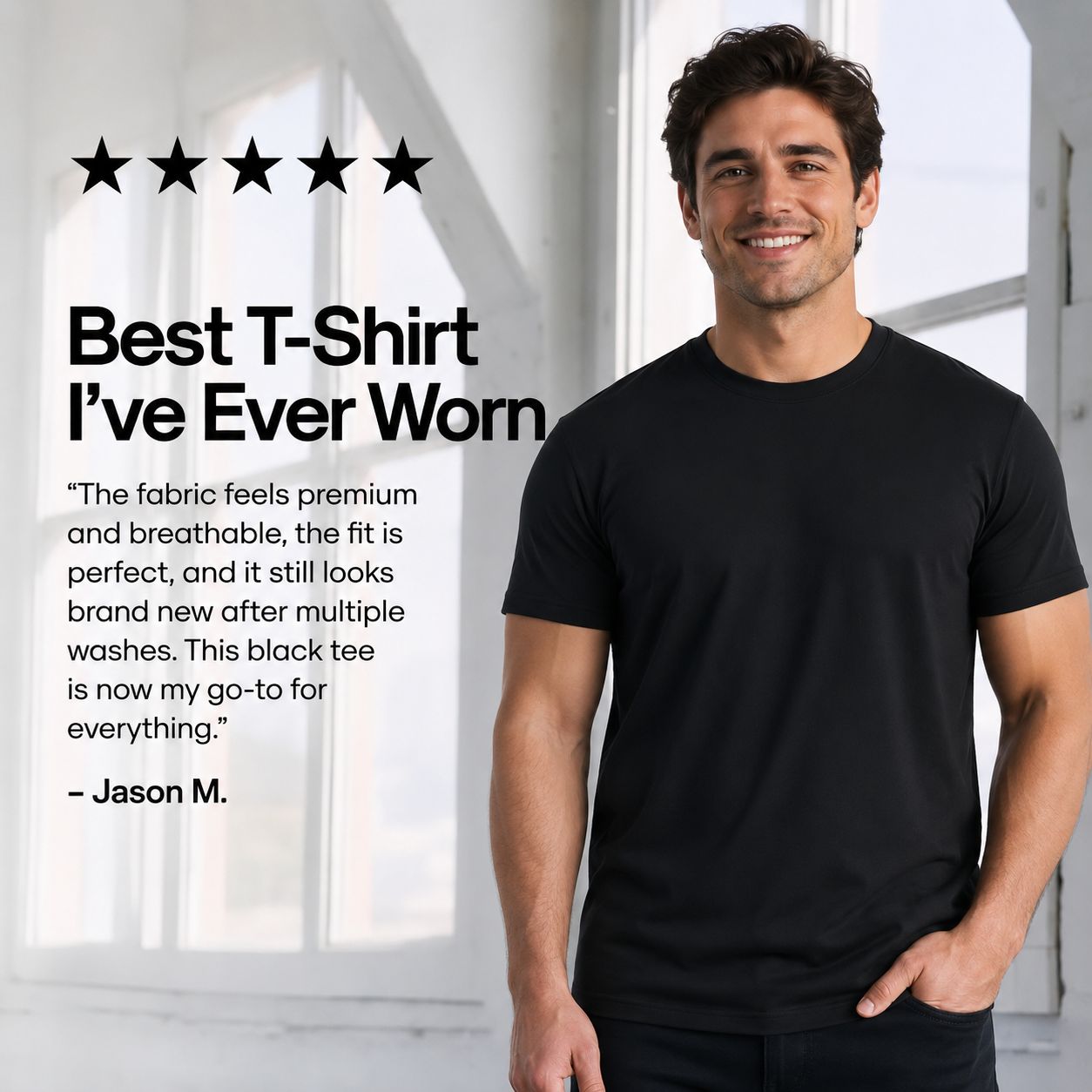 Slim Fit Tees Crewneck (3 Pack)