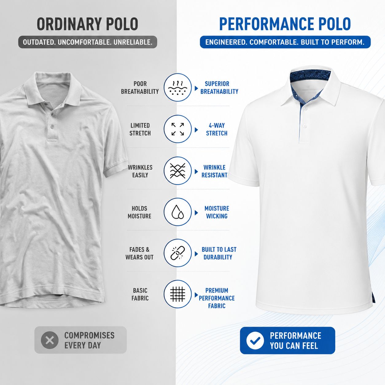 3-Pack Men's Polo Shirts